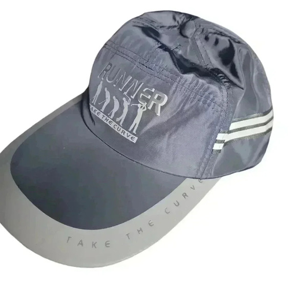 Other - Take the Curve Runner Hat Men One Size Navy Sports Reflective Running